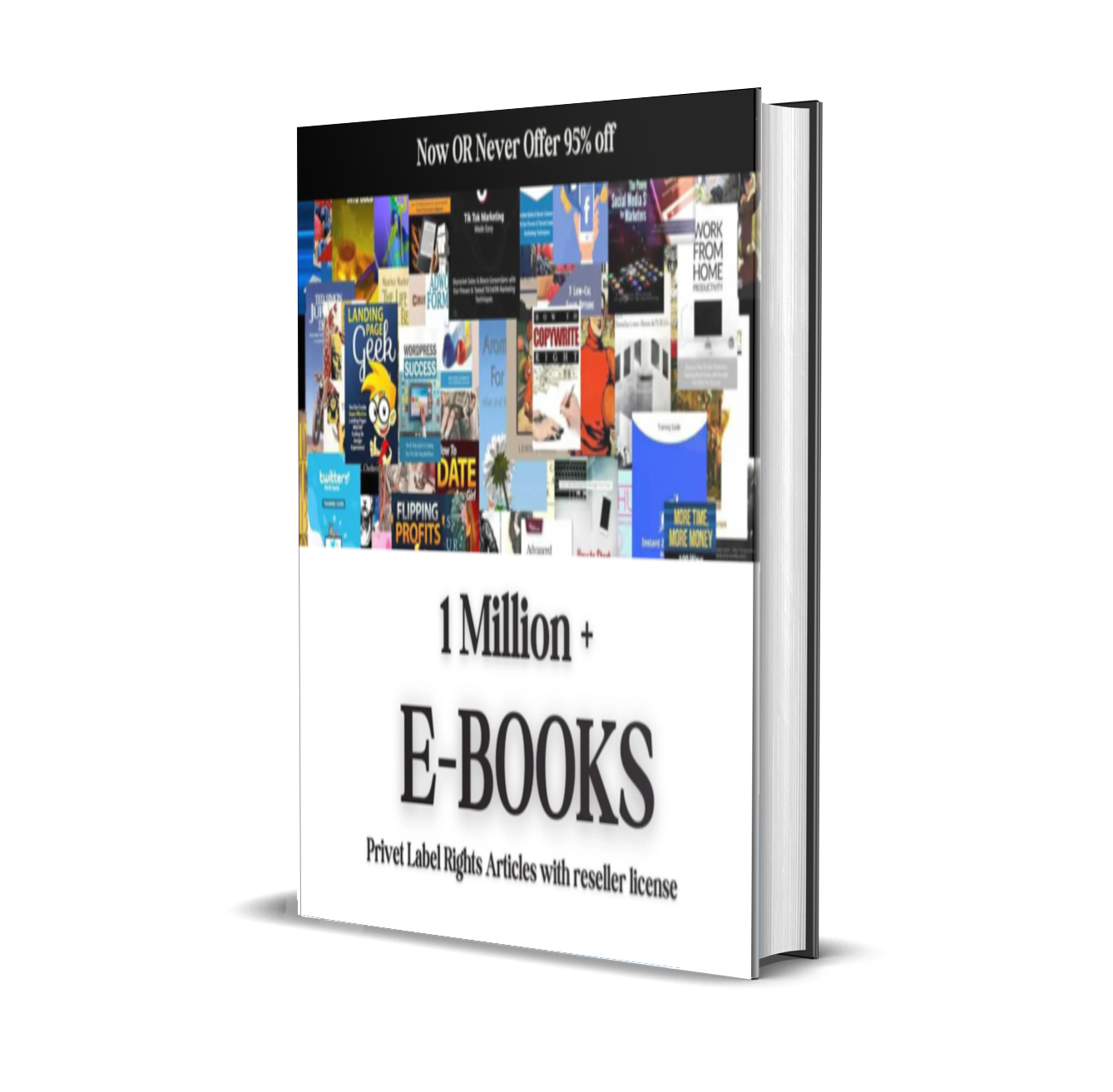 1 Million+ Ebooks + 1 Million PLR Articles Bonus with reseller rights | 1M Ebooks bundle