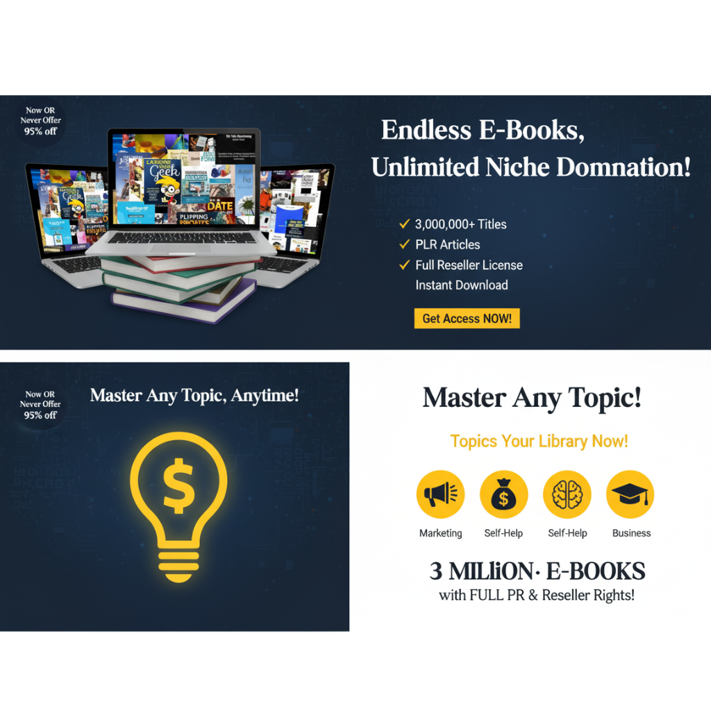 3 Million+ Ebooks + 3 Million PLR Articles Bonus with reseller rights | 3 M Ebooks bundle - Image 4