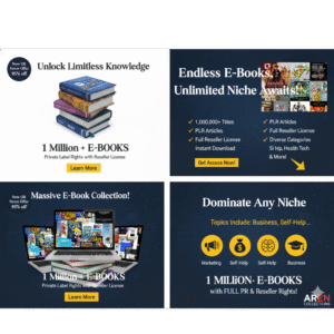 1 Million+ Ebooks + 1 Million PLR Articles Bonus with reseller rights | 1M Ebooks bundle