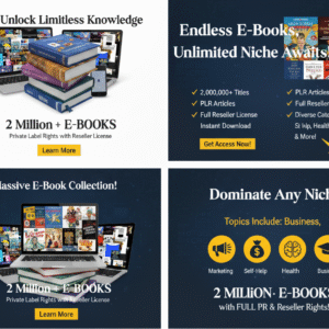 2 Million+ Ebooks + 2 Million PLR Articles Bonus with reseller rights | 2M Ebooks bundle