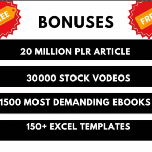 1 Million+ Ebooks + 1 Million PLR Articles Bonus with reseller rights | 1M Ebooks bundle