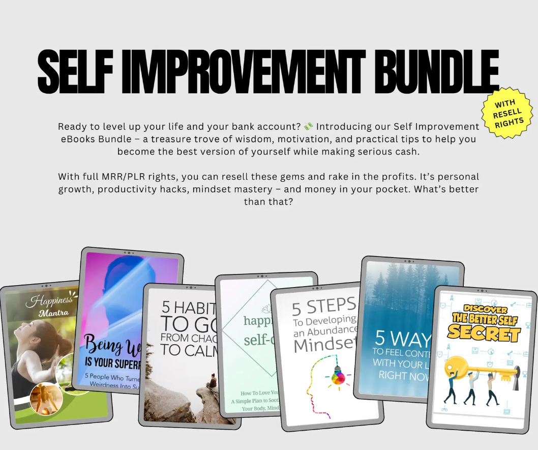 EBOOKS Self Improvement Bundle/750 Digital Books With Resell Rights/Ebook Bundle - Image 8